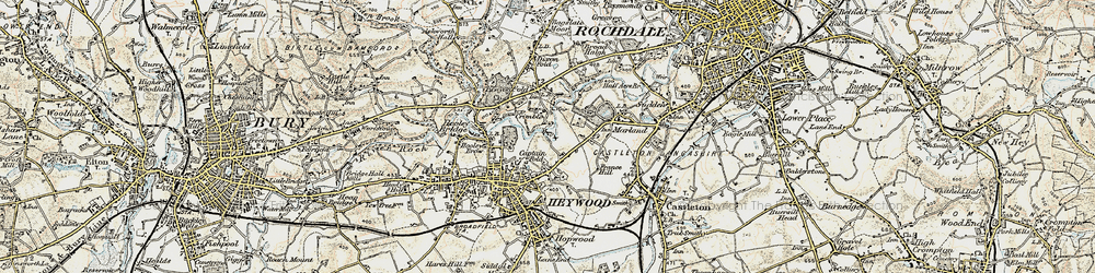 Old map of Crimble in 1903