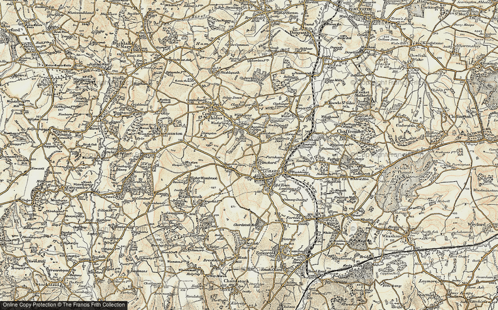 Old Map of Crimchard, 1898-1899 in 1898-1899