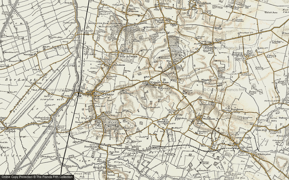 Old Map of Crimplesham, 1901-1902 in 1901-1902
