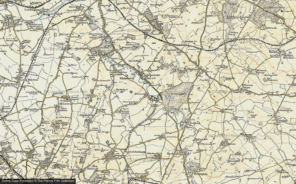 Old Map of Crimscote, 1899-1901 in 1899-1901