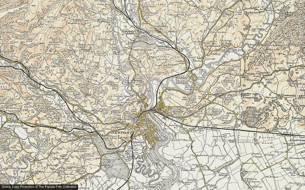 Old Map of Crindau, 1899-1900 in 1899-1900
