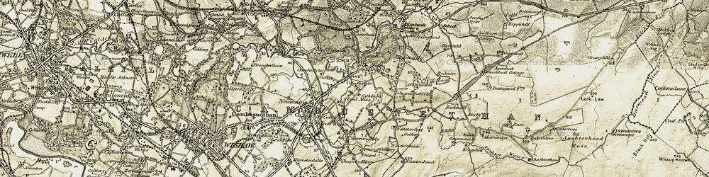 Old map of Crindledyke in 1904-1905