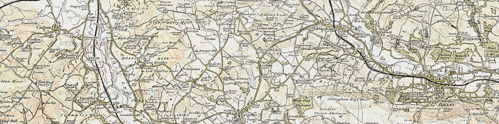 Old map of Addlingham Low Moor in 1903-1904