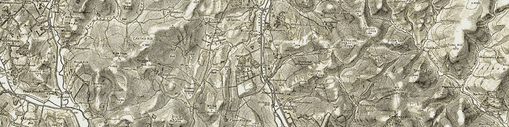 Old map of Cringletie in 1903-1904