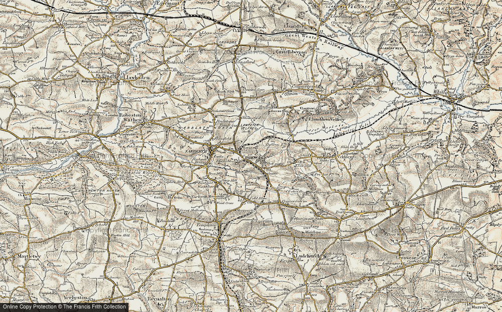 Old Map of Crinow, 1901 in 1901