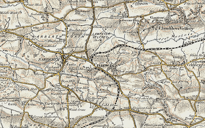 Old map of Blackaldern in 1901