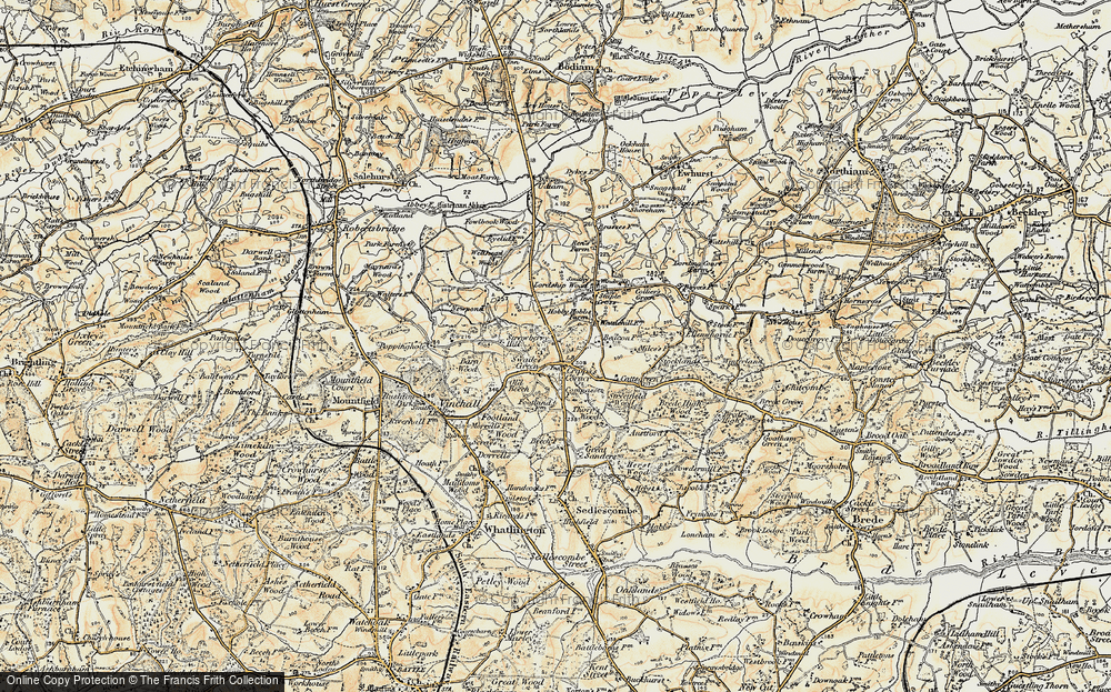 Old Map of Cripp's Corner, 1898 in 1898