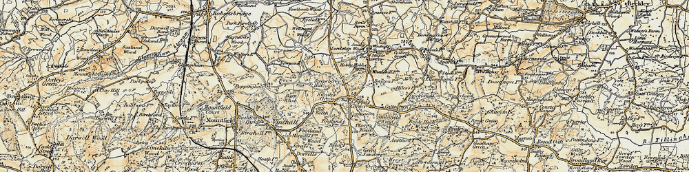 Old map of Cripp's Corner in 1898