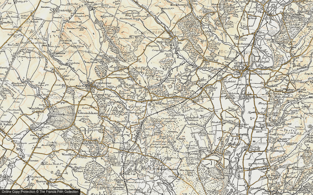 Old Map of Cripplestyle, 1897-1909 in 1897-1909