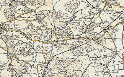 Old map of Cripplestyle in 1897-1909