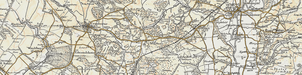 Old map of Cripplestyle in 1897-1909
