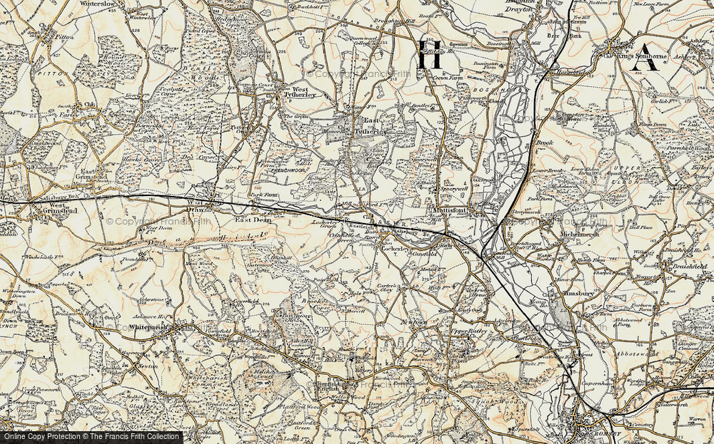 Old Map of Critchell's Green, 1897-1898 in 1897-1898