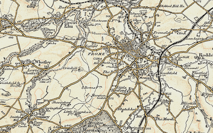 Old map of Critchill in 1898-1899