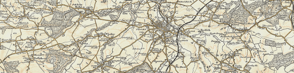 Old map of Critchill in 1898-1899