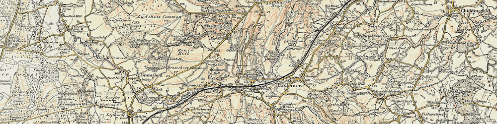 Old map of Critchmere in 1897-1900
