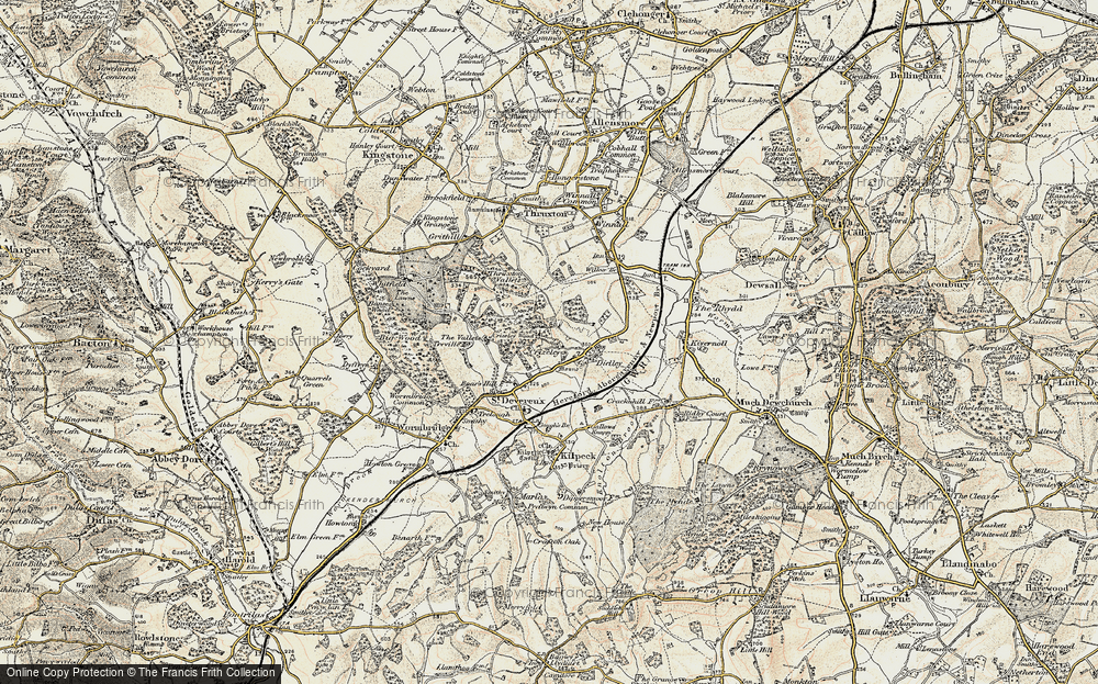 Old Map of Crizeley, 1900 in 1900