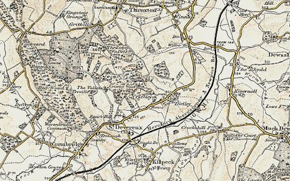Old map of Crizeley in 1900