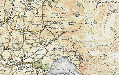 Old map of Banna Fell in 1901-1904