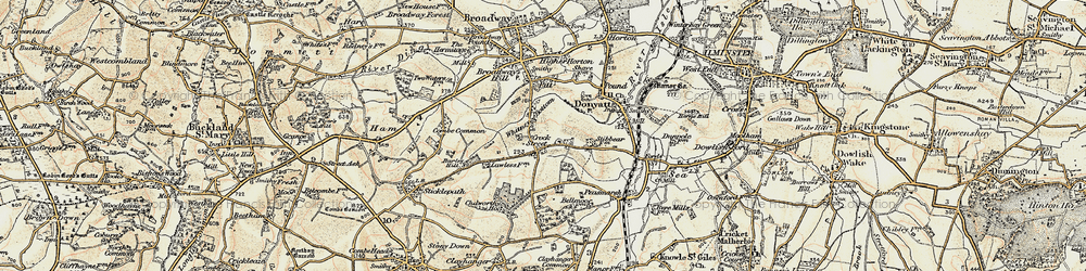 Old map of Crock Street in 1898-1899