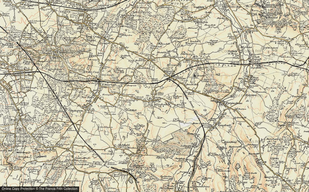Old Map of Crockenhill, 1898 in 1898