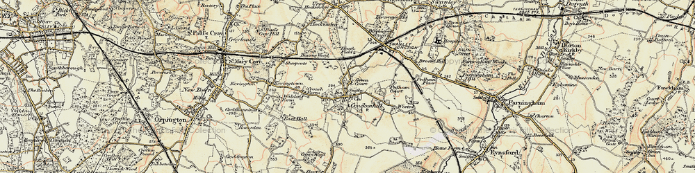 Old map of Crockenhill in 1898