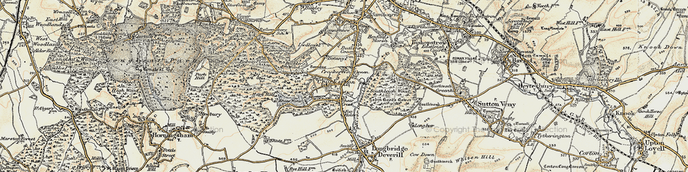 Old map of Crockerton Green in 1897-1899