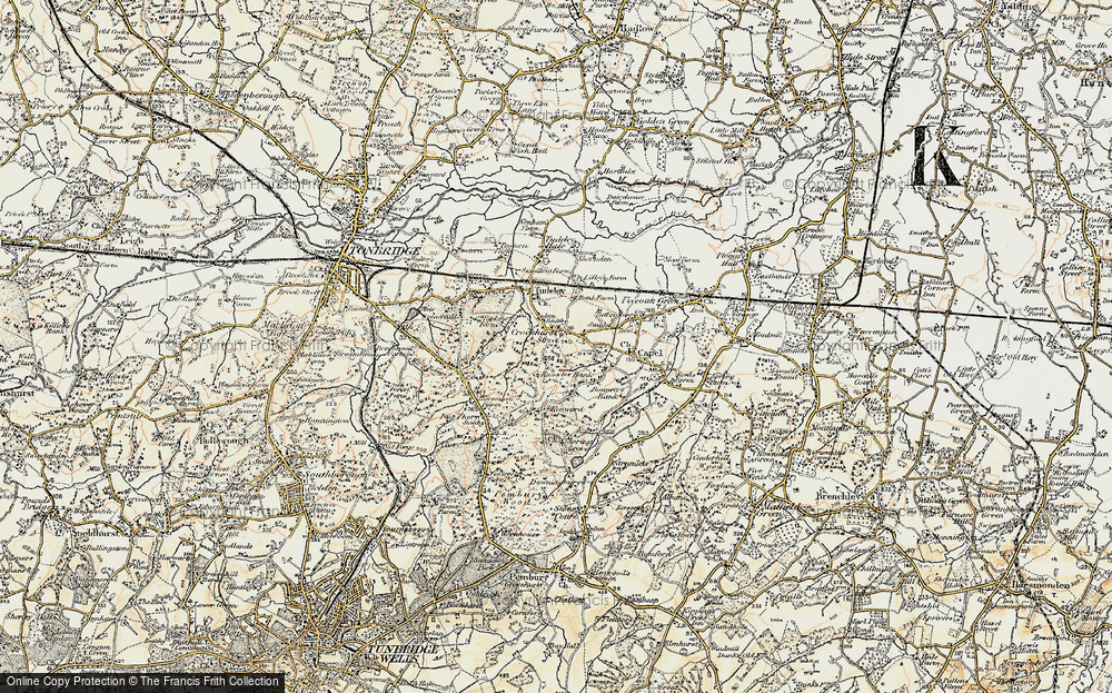 Old Map of Crockhurst Street, 1897-1898 in 1897-1898