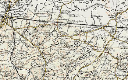 Old map of Crockhurst Street in 1897-1898