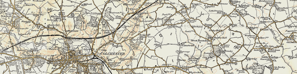 Old map of Crockleford Heath in 1898-1899