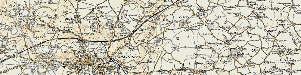 Old map of Crockleford Hill in 1898-1899