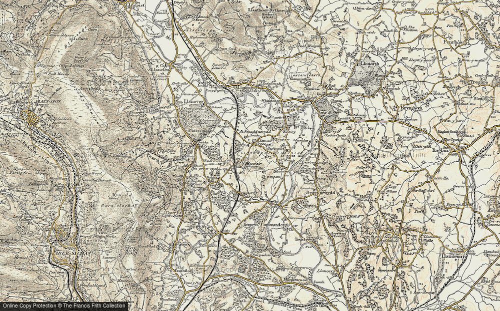 Old Map of Croes Llanfair, 1899-1900 in 1899-1900