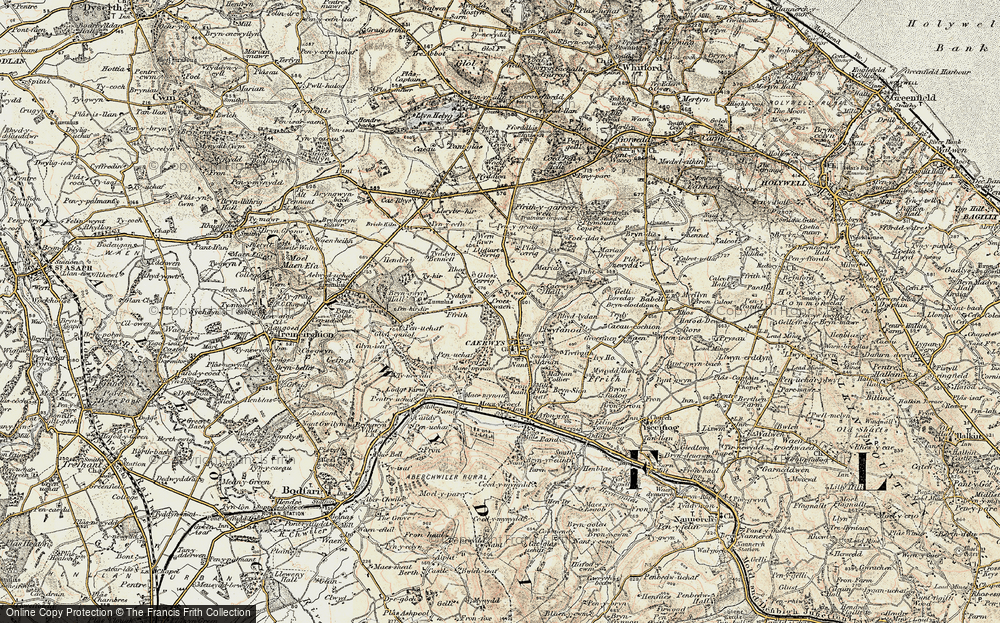 Old Map of Croes-wian, 1902-1903 in 1902-1903