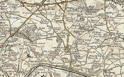 Old map of Croes-wian in 1902-1903