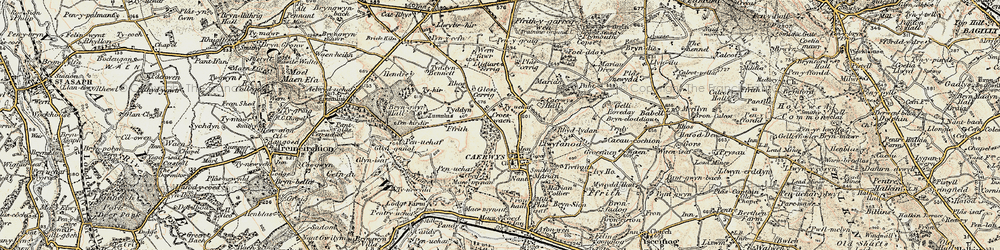 Old map of Croes-wian in 1902-1903