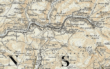 Old map of Croeserw in 1900-1901
