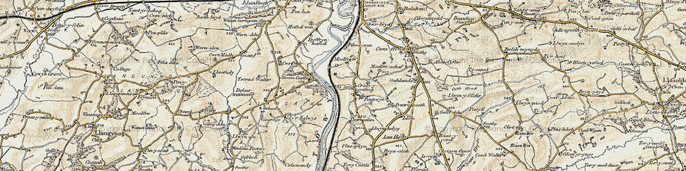 Old map of Croesyceiliog in 1901