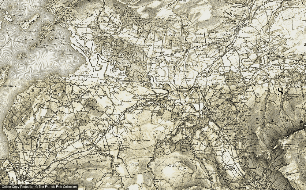 Old Map of Croftamie, 1905-1907 in 1905-1907