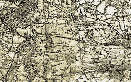 Old map of Croftfoot in 1904-1905