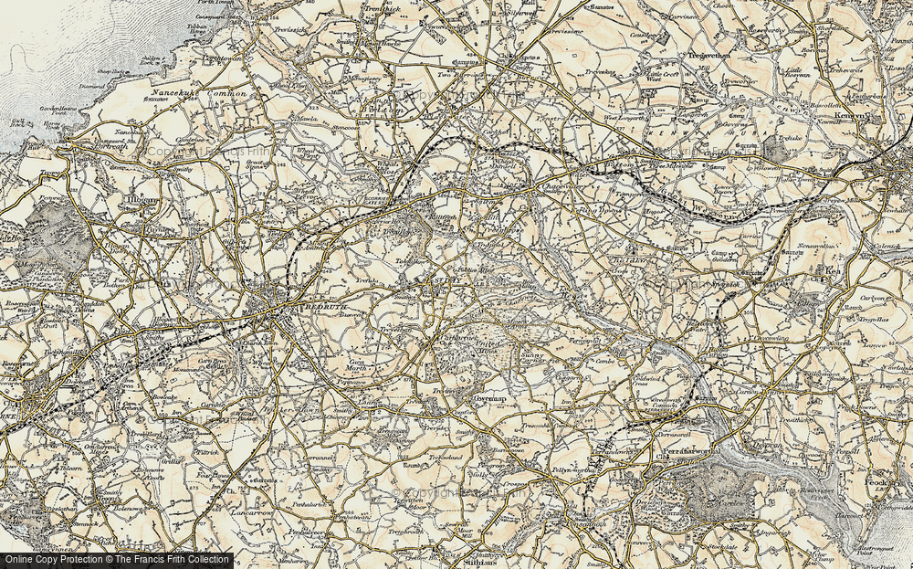 Old Map of Crofthandy, 1900 in 1900