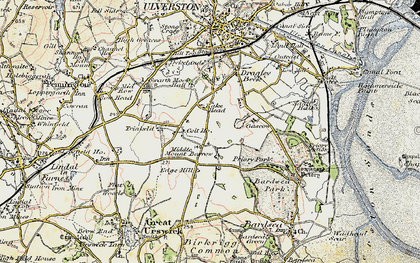 Old map of Croftlands in 1903-1904