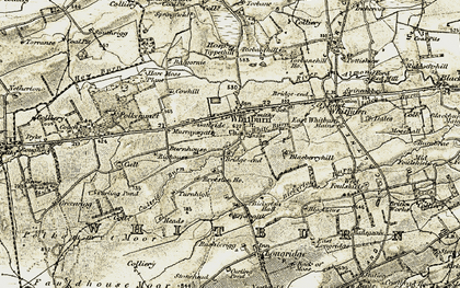 Old map of Balgornie in 1904-1905