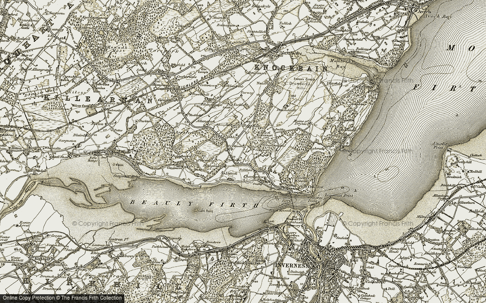 Old Map of Croftnacriech, 1911-1912 in 1911-1912