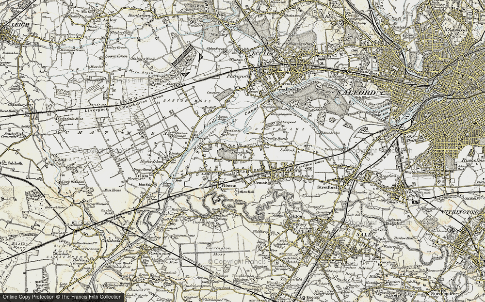 Old Map of Crofts Bank, 1903 in 1903