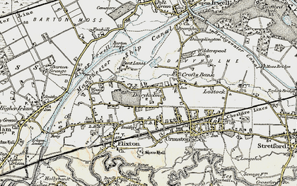 Old map of Crofts Bank in 1903