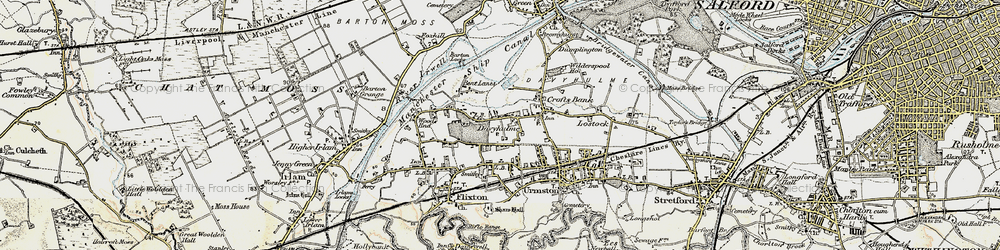 Old map of Crofts Bank in 1903
