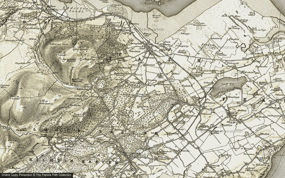 Old Map of Crofts of Kingscauseway, 1911-1912 in 1911-1912