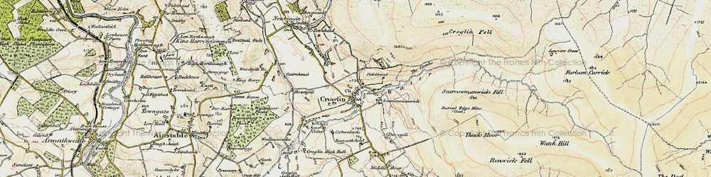 Old map of Briggle Beck in 1901-1904