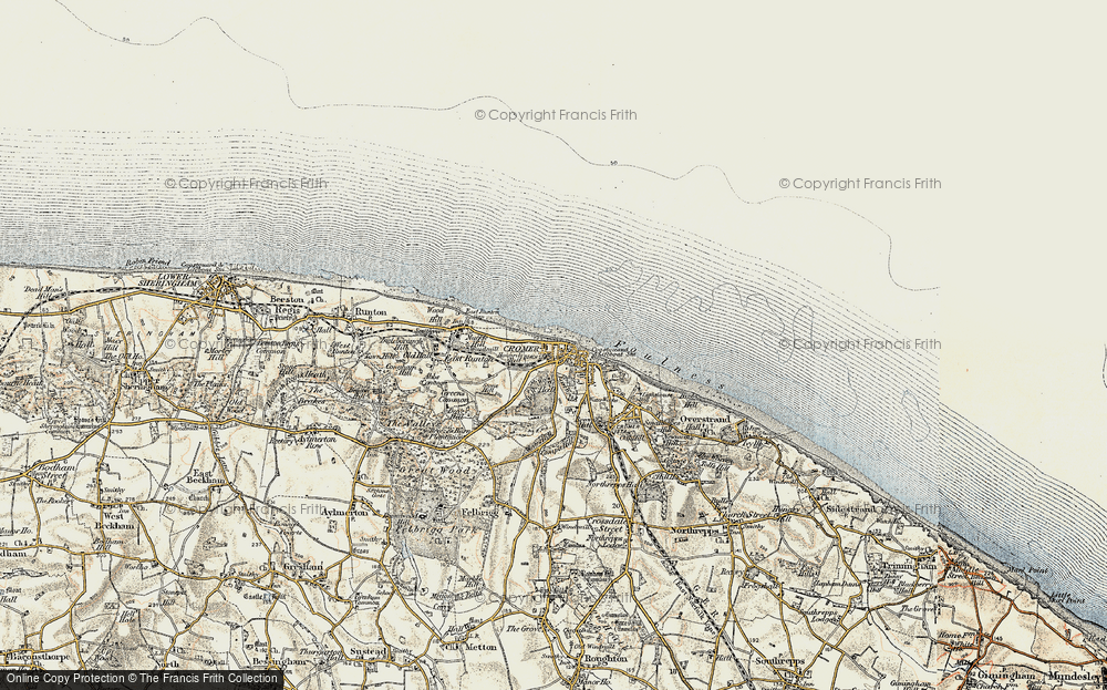 Old Map of Cromer, 1901-1902 in 1901-1902