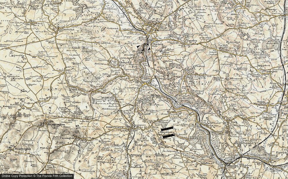 Old Map of Cromford, 1902-1903 in 1902-1903