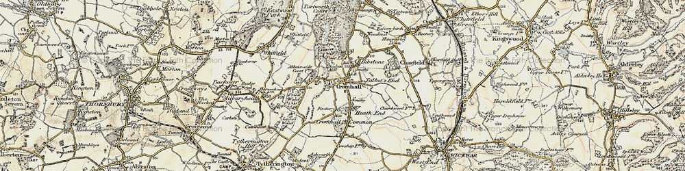 Old map of Cromhall in 1899